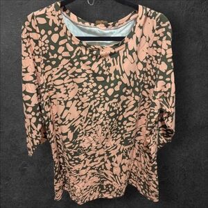 Belle Kim Gravel 1X Buttery Soft Modal Cotton Blend 3/4 Sleeve Tee